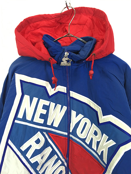 古着 90s NHL New York Rangers レンジャーズ 2way パデット ナイロン