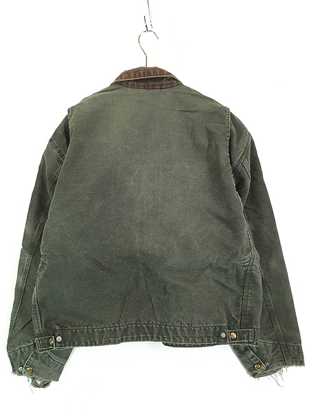 古着 90s Carhartt 裏地 チェック ブランケット MOS モスグリーン ダック デトロイト ジャケット XL 古着 - 古着 通販  ヴィンテージ 古着屋 Dracaena ドラセナ