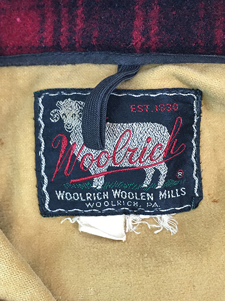 古着 50s WoolRich 名作 503 バッファロー チェック ヘビー ウール 