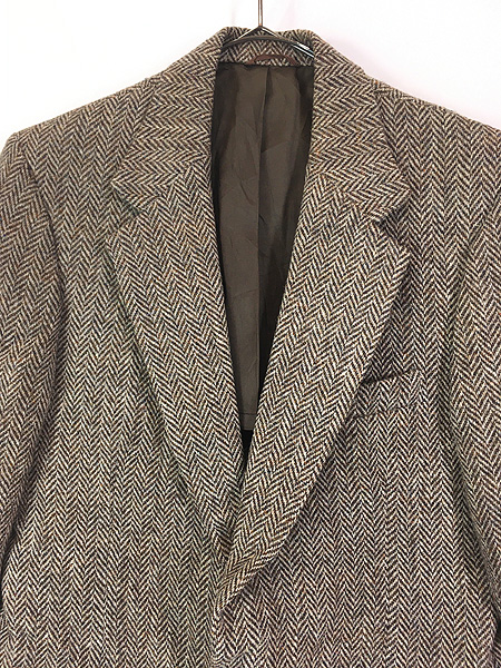 古着 70s USA製 STAFFORD × Harris Tweed クルミボタン 上質