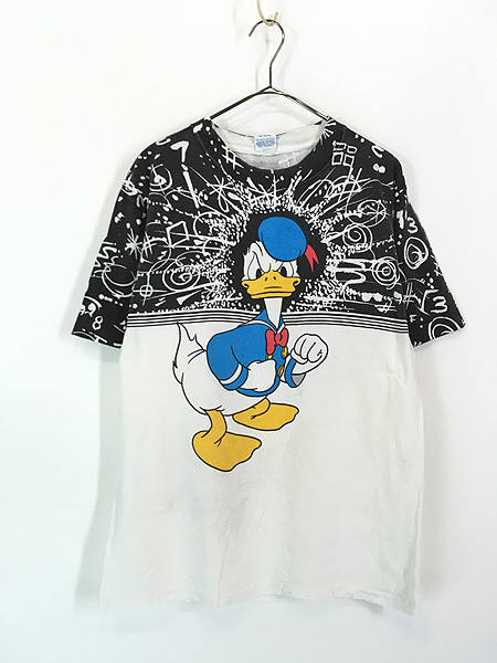 古着 80s USA製 Disney Donald ドナルド 両面 プリント Tシャツ L 古着 - 古着 通販 ヴィンテージ 古着屋  Dracaena ドラセナ