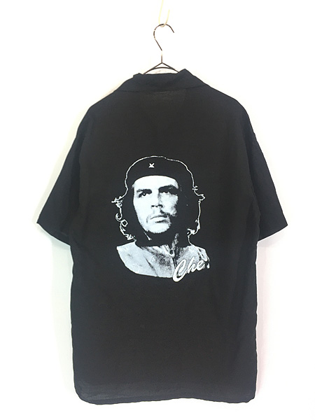 古着 90s Che Guevara チェ ゲバラ 革命家 偉人 フォト 開襟 コットン ボックス シャツ 半袖 L - 古着 通販 ヴィンテージ  古着屋 Dracaena ドラセナ