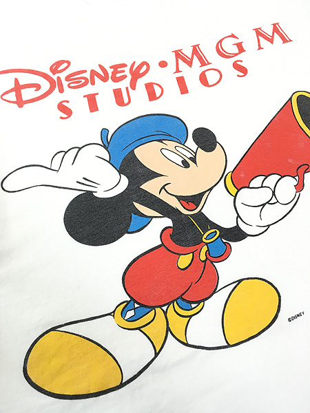 レディース 古着 90s Disney MGM STUDIOS ミッキー BIG プリント Tシャツ L位 古着 - 古着 通販 ヴィンテージ 古着屋  Dracaena ドラセナ