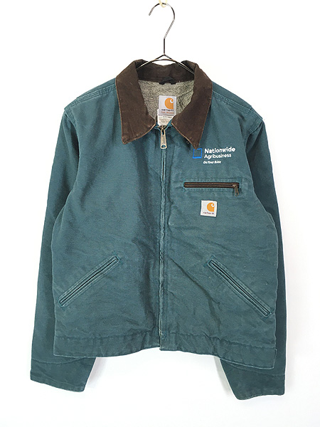 レディース 古着 Carhartt 裏地ボア グリーン ダック パデット デトロイト ジャケット L位 古着 - 古着 通販 ヴィンテージ 古着屋  Dracaena ドラセナ