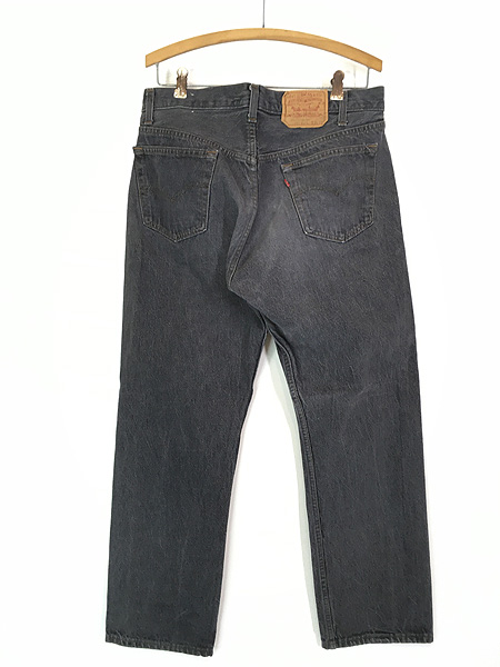 古着 80s USA製 Levi's 501-0658 Care入り 先染め ブラック デニム