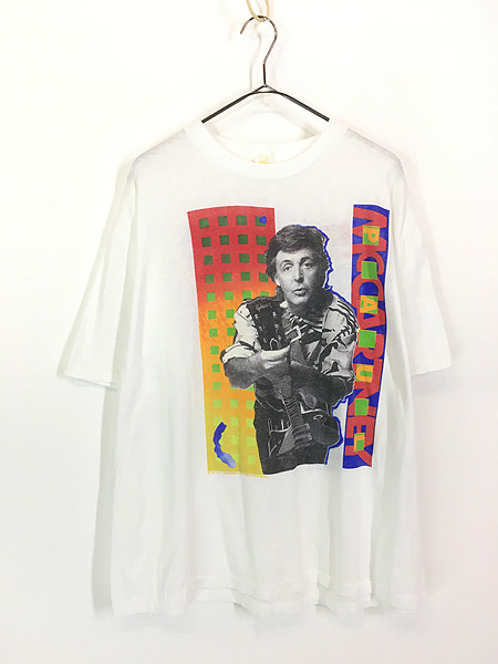古着 80s USA製 Paul McCartney 「 World Tour」 ツアー ロック ミュージック Tシャツ XL - 古着 通販  ヴィンテージ　古着屋 Dracaena ドラセナ