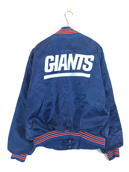 古着 90s USA製 NFL New York Giants ジャイアンツ 光沢 サテン 