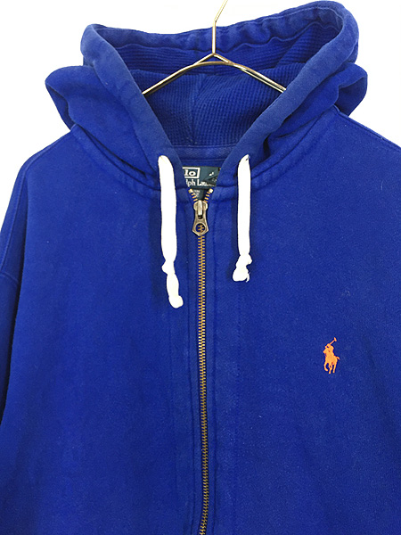 古着 Polo Ralph Lauren ワンポイント ソリッド スウェット ジップ パーカー 青 XL 古着 - 古着 通販 ヴィンテージ 古着屋  Dracaena ドラセナ