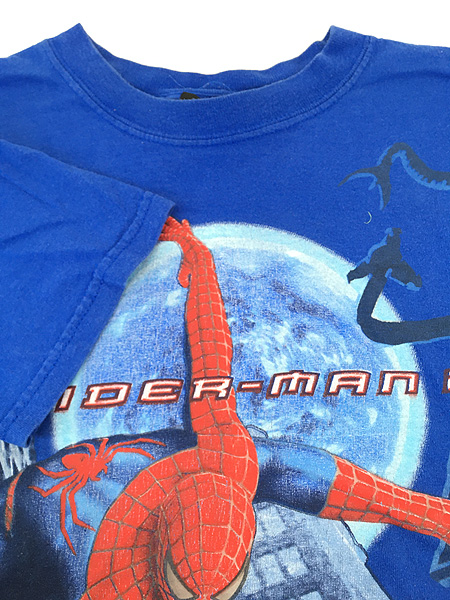 古着 00s MARVEL SPIDER MAN スパイダーマン エナメル プリント アメコミ ヒーロー Tシャツ M位 古着 - 古着 通販  ヴィンテージ 古着屋 Dracaena ドラセナ