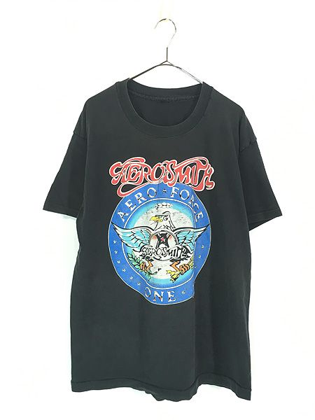 古着 90s AERO SMITH 「AERO FORCE ONE」 ツアー ハード ロック バンド Tシャツ XL位 - 古着 通販 ヴィンテージ　 古着屋 Dracaena ドラセナ