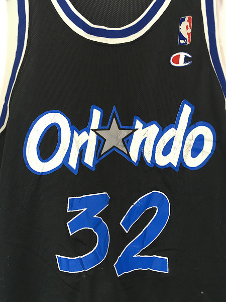 古着 90s USA製 Champion NBA Orlando Magic マジック No32 「O'NEAL」 メッシュ タンクトップ 40 古着  - 古着 通販 ヴィンテージ 古着屋 Dracaena ドラセナ