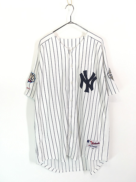 古着 00s MLB NY Yankees ヤンキース ストライプ ラグラン ベース ...