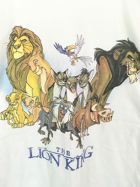 古着 90s USA製 Disney The Lion King ライオンキング 豪華 マルチ キャラクター Tシャツ XL 古着 - 古着 通販  ヴィンテージ 古着屋 Dracaena ドラセナ