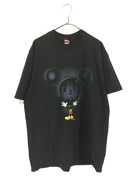 古着 90s USA製 Disney ミッキー & ミニー Kiss BIG プリント Tシャツ 