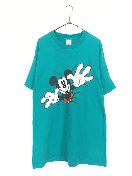 古着 90s USA製 Mickey 飛び出す ミッキー だまし絵 Tシャツ XL 古着 - 古着 通販 ヴィンテージ 古着屋 Dracaena  ドラセナ