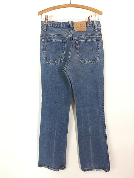 古着 80s Levi's 517-0217 「66 後期」 黒カン 内股シングル ブルー デニム ブーツカット パンツ ジーンズ W29 L32 -  古着 通販 ヴィンテージ 古着屋 Dracaena ドラセナ