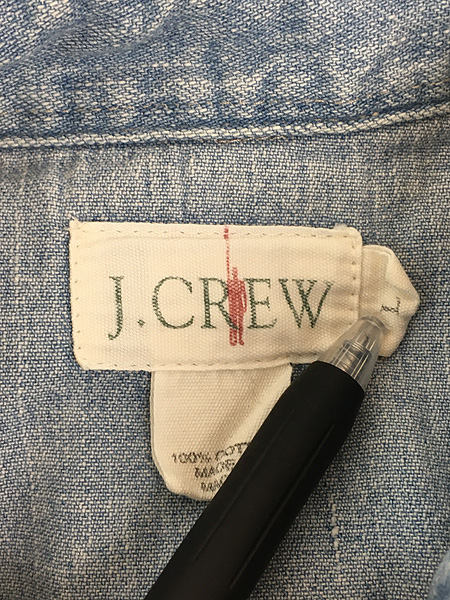 古着 90s J Crew ブルー デニム ウエスタン シャツ L - 古着 通販 ヴィンテージ 古着屋 Dracaena ドラセナ