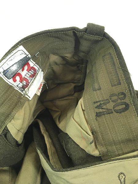 古着 60s フランス軍 M-52 ヘビー メルトン ウール トラウザーズ