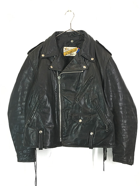 古着 80s Harley Davidson × Hein Gericke パデッド レザー ダブル ライダース ジャケット 38R  古着【30off】 - 古着 通販 ヴィンテージ 古着屋 Dracaena ドラセナ