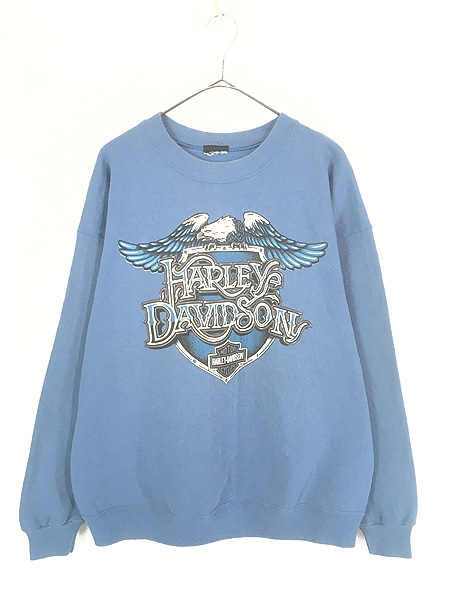 Harley-Davidson 80Sビンテージスエット 古着 80s HARLEY DAVIDSON イーグル バイク グラフィック