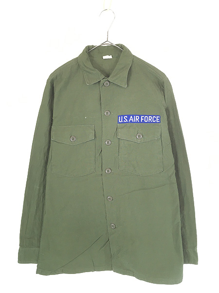 40’s US ARMY OFFICERS シャツ マチ付き US 古着 古着 40s 米軍 US ARMY ガスフラップ マチ付き ミリタリー