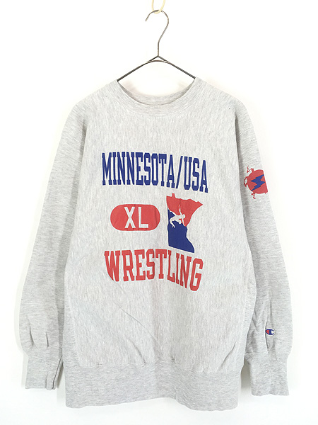 USA 80s 目無し CHAMPION REVERSE WEAVE スウェット USA製 80s Champion Reverse Weave Sweatshirt 灰 XL