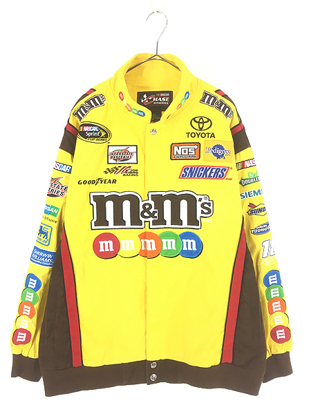 m &m's レーシングジャケット 古着 00s CHASE 「m&m's」 豪華 企業 刺しゅう レーシング