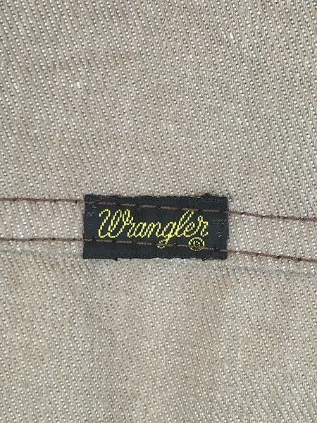 古着 70s USA製 Wrangler 先染め ブラウン デニム 開襟 ウエスタン
