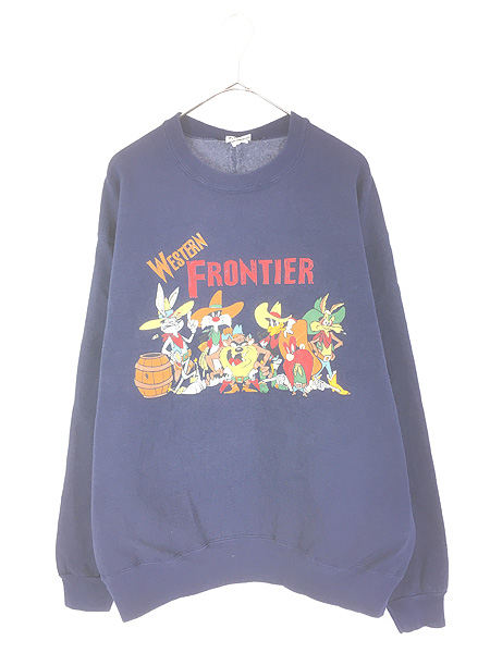 古着 80s USA製 Michigan Rag 灯台 マルチ アート 総柄 スウェット