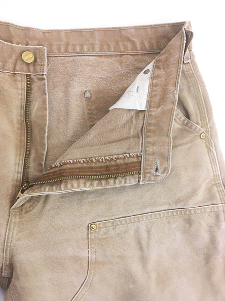 古着 00s USA製 Carhartt BRN フェード ブラウン ダック Wニー