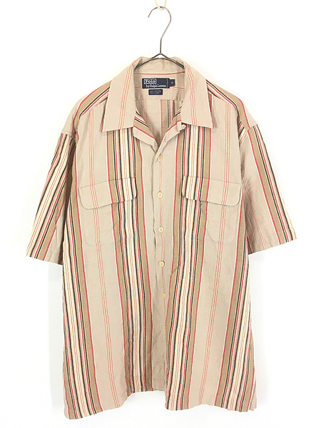 【USED】90s john blair プルオーバー フェイクレザーシャツ 古着 90s John Blair カラー ブロッキング 開襟 ボックス