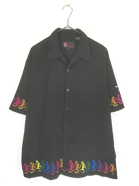 オンブック！50s シャツ ブラック 黒 ナッソー ロカビリー Elvis 古着 90s Elvis Presley 「Elvis Week 97」 ロック ロカビリー T