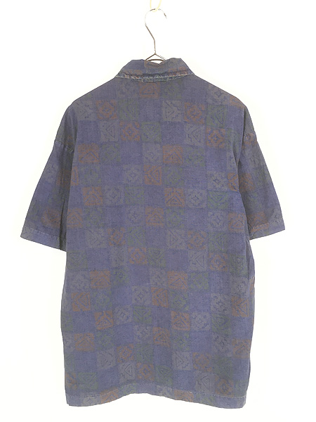 old gucci 花柄　ポロシャツ ヴィンテージ  90s 90年代 90s グッチ GUCCI 総柄 開襟 HIPHOP ヒップホップ
