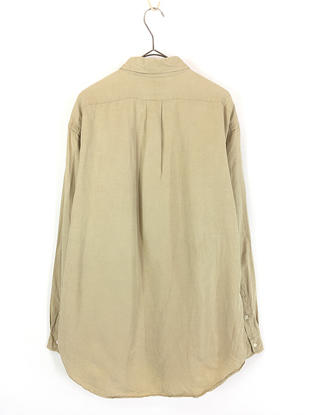 USA古着 Ralph Lauren シルク・カシミア カットソー M 焦げ茶 古着 90s Ralph Lauren 「BLAKE」 ワンポイント ソリッド シルク