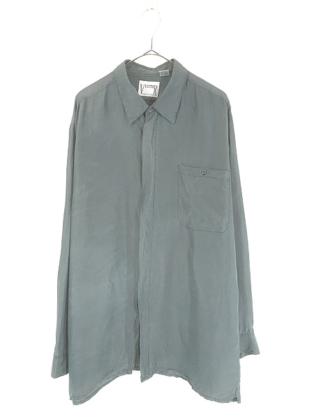 古着 70s USA製 Wrangler 開襟 ブルー デニム ウエスタン シャツ