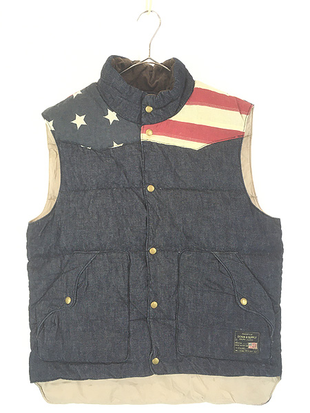 DENIM & SUPPLY RALPH POLO星条旗 ダウンベスト POLO RALPH LAUREN Denim&Supply Ralph Lauren 星条旗デニム