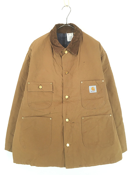 裏地なしcarhartt カーハートミシガンカバーオール　Lデッドストック 裏地無し カーハート Carhartt 90's ダックカバーオール
