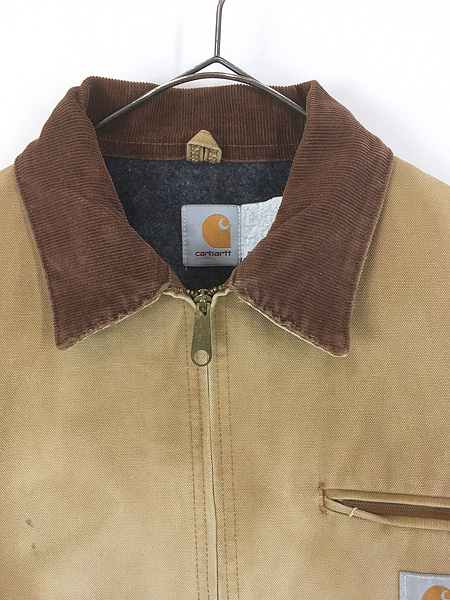 90s Carhartt デトロイトジャケット裏地ブランケット 古着 90s Carhartt 裏地 チェック ブランケット レアカラー PTL