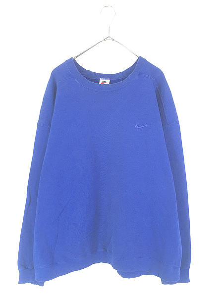 古着 90s NIKE センター スウォッシュ ロゴ 刺しゅう スウェット