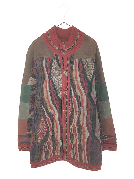 古着 70s WoolRich 9104 ネップ ツイード ローゲージ ウール ニット