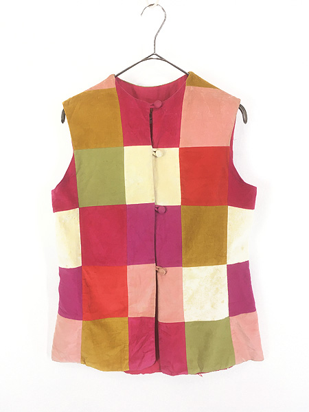 レディース 古着 80s USA製 George David fashions チェック 総柄