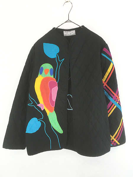 レディース 古着 80s USA製 George David fashions チェック 総柄